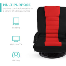 Load image into Gallery viewer, Gaming Floor Chair w/ 360-Degree Swivel, Armrest, Adjustable Backrest
