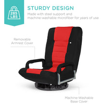 Load image into Gallery viewer, Gaming Floor Chair w/ 360-Degree Swivel, Armrest, Adjustable Backrest
