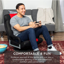 Load image into Gallery viewer, Gaming Floor Chair w/ 360-Degree Swivel, Armrest, Adjustable Backrest
