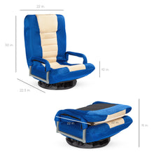 Load image into Gallery viewer, Gaming Floor Chair w/ 360-Degree Swivel, Armrest, Adjustable Backrest
