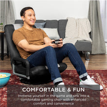 Load image into Gallery viewer, Gaming Floor Chair w/ 360-Degree Swivel, Armrest, Adjustable Backrest

