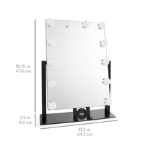 Load image into Gallery viewer, Hollywood Vanity Mirror w/ Bluetooth Speakers, 3 Color Temps, Phone Stand
