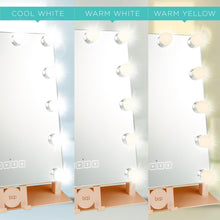 Load image into Gallery viewer, Hollywood Vanity Mirror w/ Bluetooth Speakers, 3 Color Temps, Phone Stand
