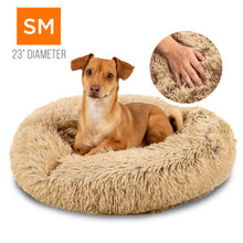 Load image into Gallery viewer, Self-Warming Shag Fur Calming Pet Bed w/ Water-Resistant Lining
