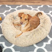 Load image into Gallery viewer, Self-Warming Shag Fur Calming Pet Bed w/ Water-Resistant Lining

