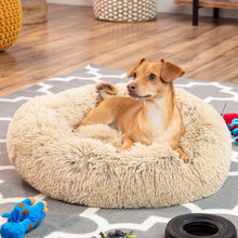 Load image into Gallery viewer, Self-Warming Shag Fur Calming Pet Bed w/ Water-Resistant Lining
