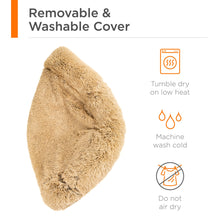 Load image into Gallery viewer, Self-Warming Shag Fur Calming Pet Bed w/ Water-Resistant Lining
