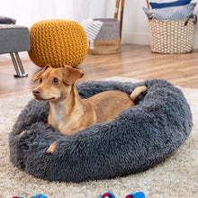 Load image into Gallery viewer, Self-Warming Shag Fur Calming Pet Bed w/ Water-Resistant Lining

