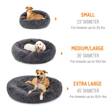 Load image into Gallery viewer, Self-Warming Shag Fur Calming Pet Bed w/ Water-Resistant Lining
