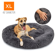 Load image into Gallery viewer, Self-Warming Shag Fur Calming Pet Bed w/ Water-Resistant Lining
