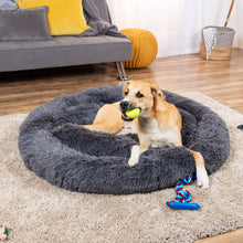 Load image into Gallery viewer, Self-Warming Shag Fur Calming Pet Bed w/ Water-Resistant Lining
