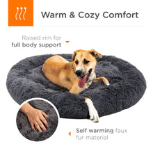 Load image into Gallery viewer, Self-Warming Shag Fur Calming Pet Bed w/ Water-Resistant Lining
