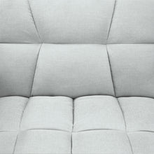 Load image into Gallery viewer, Convertible Linen Tufted Futon w/ 2 Plush Pillows, Split-Back Design
