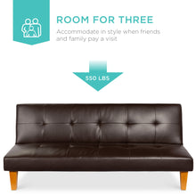 Load image into Gallery viewer, Convertible Lounge Futon Sofa Bed w/ Adjustable Back, Tufted Design
