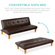 Load image into Gallery viewer, Convertible Lounge Futon Sofa Bed w/ Adjustable Back, Tufted Design
