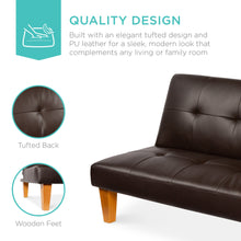 Load image into Gallery viewer, Convertible Lounge Futon Sofa Bed w/ Adjustable Back, Tufted Design
