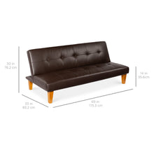 Load image into Gallery viewer, Convertible Lounge Futon Sofa Bed w/ Adjustable Back, Tufted Design
