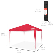 Load image into Gallery viewer, Outdoor Portable Pop Up Canopy Tent w/ Carrying Case, 10x10ft
