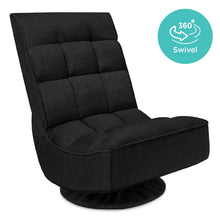 Load image into Gallery viewer, Folding Floor Gaming Chair w/ 360-Degree Swivel, 4 Adjustable Positions
