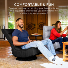 Load image into Gallery viewer, Folding Floor Gaming Chair w/ 360-Degree Swivel, 4 Adjustable Positions
