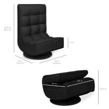 Load image into Gallery viewer, Folding Floor Gaming Chair w/ 360-Degree Swivel, 4 Adjustable Positions
