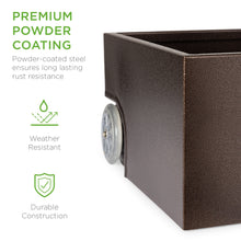 Load image into Gallery viewer, Portable Steel Umbrella Base Stand Up to 150 lbs w/ Fillable Planter, Wheels
