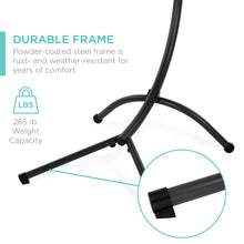 Load image into Gallery viewer, Hanging Curved Chaise Lounge Chair w/ Built-In Pillow, Removable Canopy
