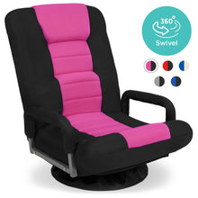 Load image into Gallery viewer, Gaming Floor Chair w/ 360-Degree Swivel, Armrest, Adjustable Backrest
