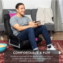 Load image into Gallery viewer, Gaming Floor Chair w/ 360-Degree Swivel, Armrest, Adjustable Backrest
