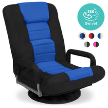 Load image into Gallery viewer, Gaming Floor Chair w/ 360-Degree Swivel, Armrest, Adjustable Backrest
