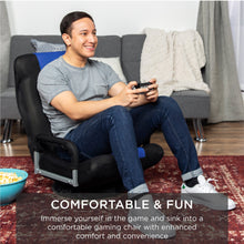 Load image into Gallery viewer, Gaming Floor Chair w/ 360-Degree Swivel, Armrest, Adjustable Backrest
