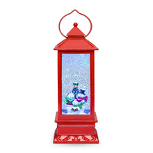 Load image into Gallery viewer, Pre-Lit Glitter Water Snow Globe Lantern Holiday Decoration w/ Snowman
